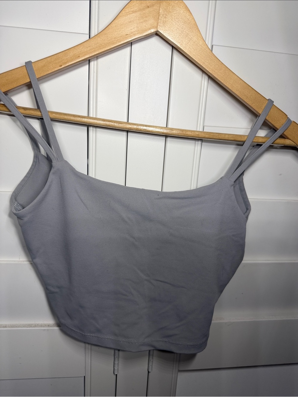 HALARA Double-Strap Cropped Tank in Light Gray